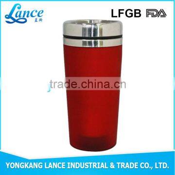 High quality 450ml plastic and steel travel coffee cup