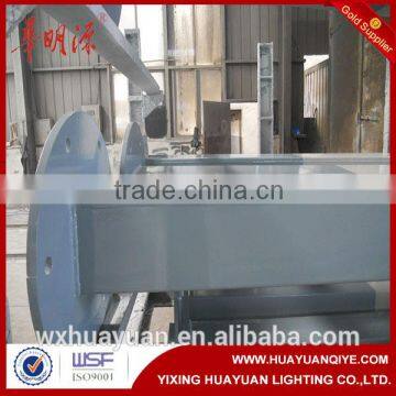 Round base plate square steel pole