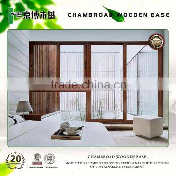 Wooden tilt and turn window with fixed on top