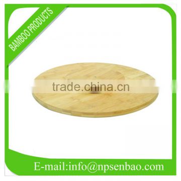 Bamboo lazy susan rotating tray