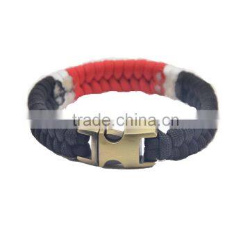 2016 most popular bracelet new colored fish tail weaving method paracord bracelet nanjing supplier