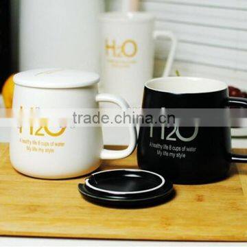 Regular pattern black printing cup hot cold color changing ceramic coffee mug magic mug yrbs