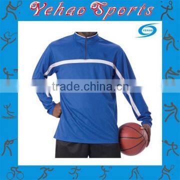 1/4 zipper polyester with spandex longsleeve warm up suits