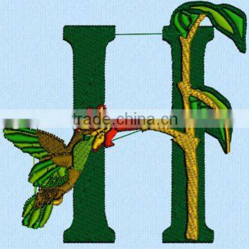 custom embroidery design letter