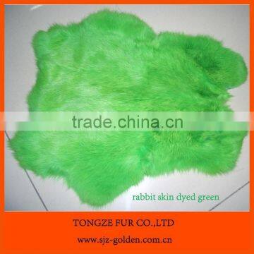 Fashion Dyed Color Real Rabbit Fur Skin photo-2