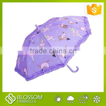 2016 Sweet ballet dancing girl custom umbrella for kids