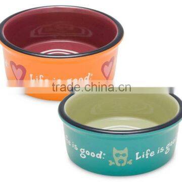 Colorful Ceramic Pet Bowl For Dog and Cat