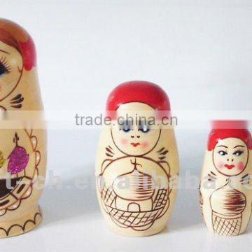 painted wooden russian nesting doll