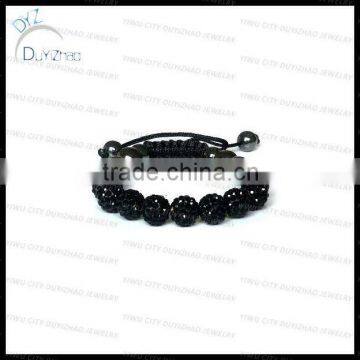 Mens black shamballa bracelet cheap