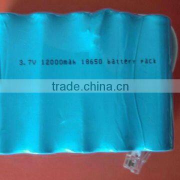3.7V 18650 12000mAh Li-ion battery pack