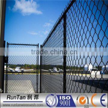 high quality hot dipped galvanized and pvc coated black chain link fence