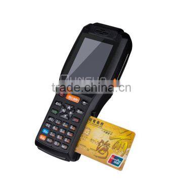 High quality android handheld smart terminal mobile with IC card reader and thermal printer