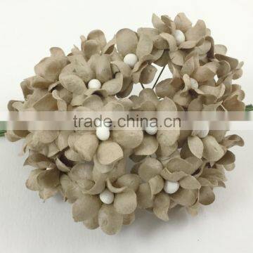 Soft Brown, Taupe Small Handmade Mulberry Paper Flower, Wedding Party, Scrap-booking Crafts, Wholesale