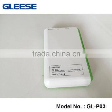 2016 Gleese Smart Advertisement Power Bank Two Ports Charger Portable Power Bank for Laptop and Mobile 6600mah