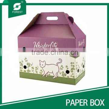 BOX WITH HANDLE CARDBOARD CORRUGATED 3-5 LAYERS