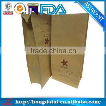 Side Gusset Kraft Paper Flat Bottom Bag Heal Seal photo-2