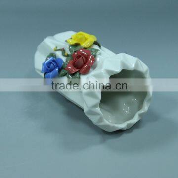 White Glaze Type Style Porcelain Flower Vase Decoration photo-2