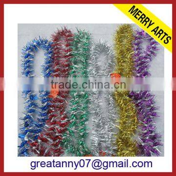 Indoor decoration shiny chistmas wire tinsel colors