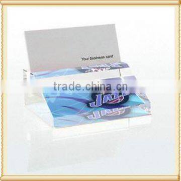 office set promotional crystal desktop business card holder