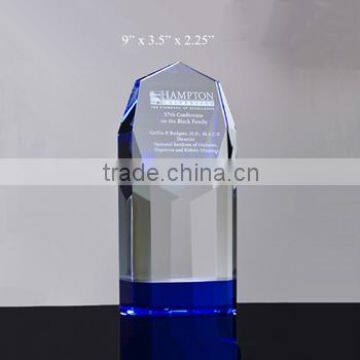 Crystal Trophies Handmade Souvenir k9 Crystal Diamond Shape Trophy