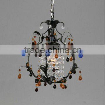 2015 Modern colored crystal pendant lamp /chandelier lamp