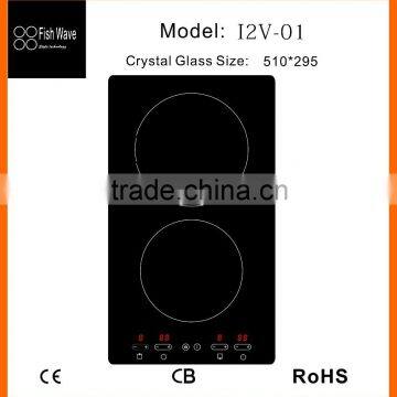 30cm popular design China supplier best price plastic cover 2 zones induction cooker in home appliance