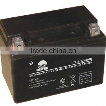 Maintenance free Motorcycle Batteries YTX9-BS 12v 8ah