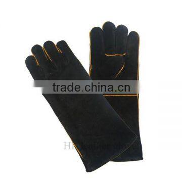 Heat resistance Leather Palm welding Gloves with full lining