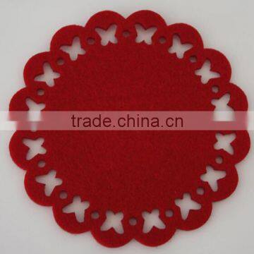 Laser Cut Felt Coaster With Diamter 15cm