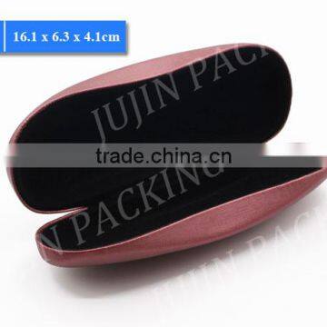 YJ-3036 Drawing Line Leather Wrapped Clamshell Style Eyeglass Case