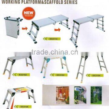 Authorized working platform ladder