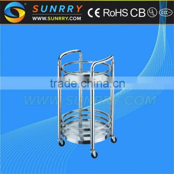 China popular mobile dining car for sale And 2 Layers push cart trolley