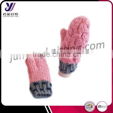 High quality winter full finger cheap woolen felt knitting gloves factory wholesale sales (accept the design draft)