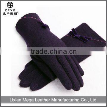 China Wholesale Custom Black Wool Gloves