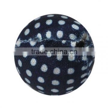 Woven Cloth Beads, Round, DarkBlue, about 20mm in diameter, hole: 3mm(CC001Y-7)