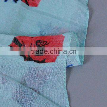 Printe Flower Winter Muslim Viscose Pattern Printe Floral Long Hijab Hijab Scarf Scarves Wrap Headband Shawls photo-5