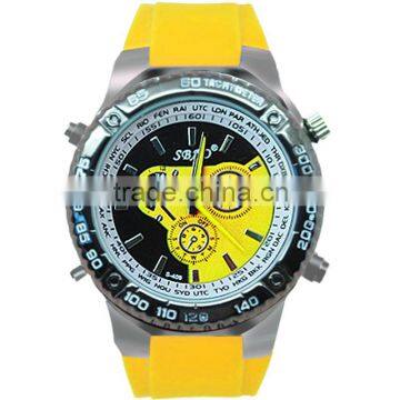 Newest Design Silicon Band Big Case Watch with Own Logo Men