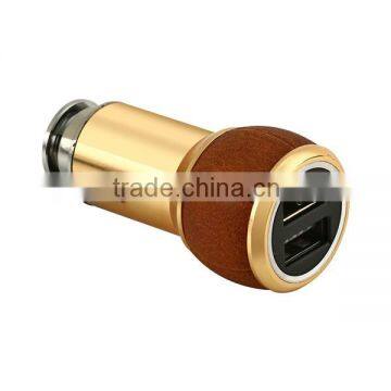 2016 New Items Leather Usb Car Charger 12v 2a Output Usb Car Charger for Xiaomi photo-3