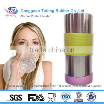 eco-friendly colorful multi-function silicone sleeve for watter bottle