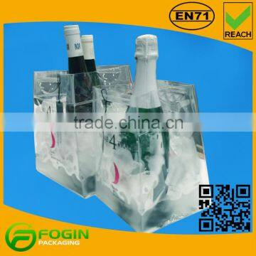 New Design PVC Transparent Wine Bag Cooler Bag