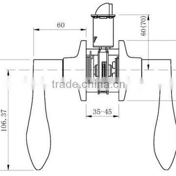 Handle Tubular Lever Wood Door Lever Lockset photo-6