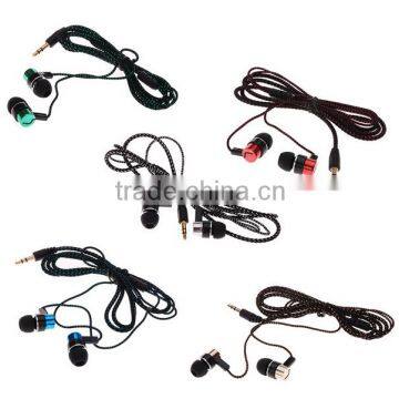 In Ear Earphone Earbuds Stereo Metal Braided Earphones 3.5mm Standard photo-6