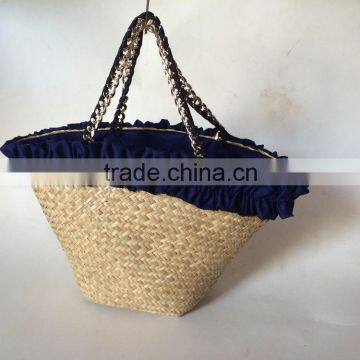 High quality Natural seagrass plant beach bag with handle made in Vietnam