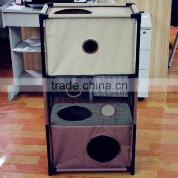 Folding fabric portable cat playing tent