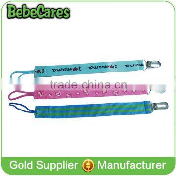 Wholesale ribbon baby pacifier clip