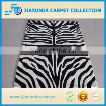 Hand tufted zebra stripes high quality factory price acrylic-poly carpet for living room