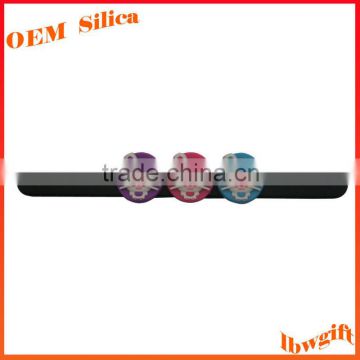 3D logo whole multi logo Silicone slap band