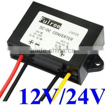 12v to 24v dc step up converter booster fixed working current 3A 72W voltage regulator power module waterproof