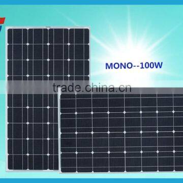 A-grade Cell High Efficiency Mono-100w Solar Panel for solar power system