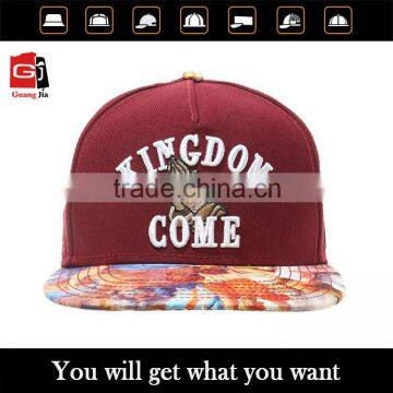 Factory price high quality printed structured custom 3d embroidery snapback hats wholesale